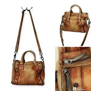 Old Trend Mini Trunk Genuine Leather Handbag Crossbody